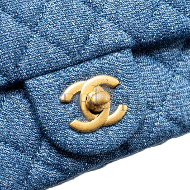 CHANEL MASTER MINI DENIM FLAP BAG AS1786 (18*13*7cm)